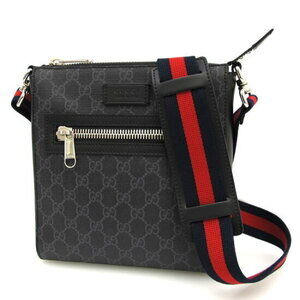 Gucci GG Black messenger bag in GG Supreme canvas web strap